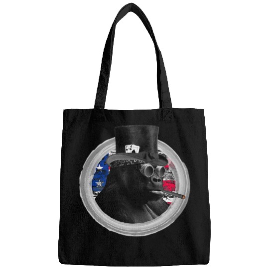 Alpha Silverback GORILLA Steampunk Pokers face Art Design Bags
