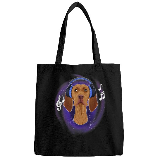 Dog Vizsla Music Lover I DJ Headphones I Cute Vizsla Bags