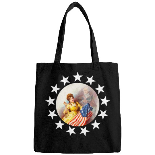 AntiSnowflake Betsy Ross American Flag Art13 Stars Bags