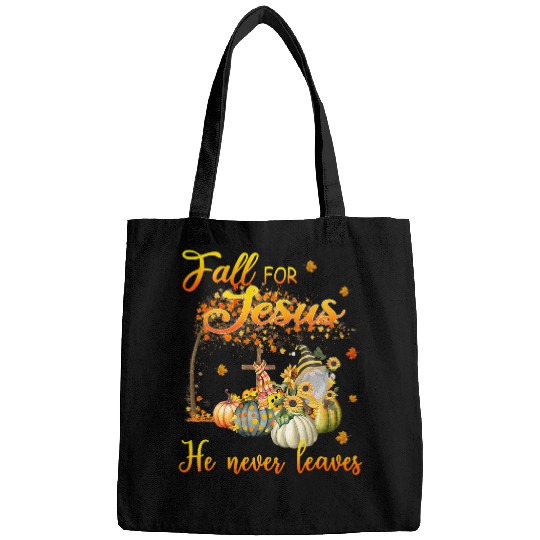 Christian Jesus Christ Christian Fall for Jesus He Never Leaves Christian Jesus Love 76 Bible Verse Christ Bags