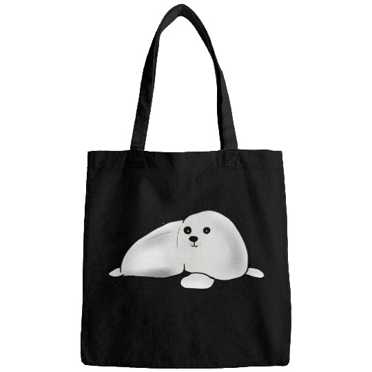 Arctic Baby Harp Seals Design for Funny and Cute Animal Lover Bags