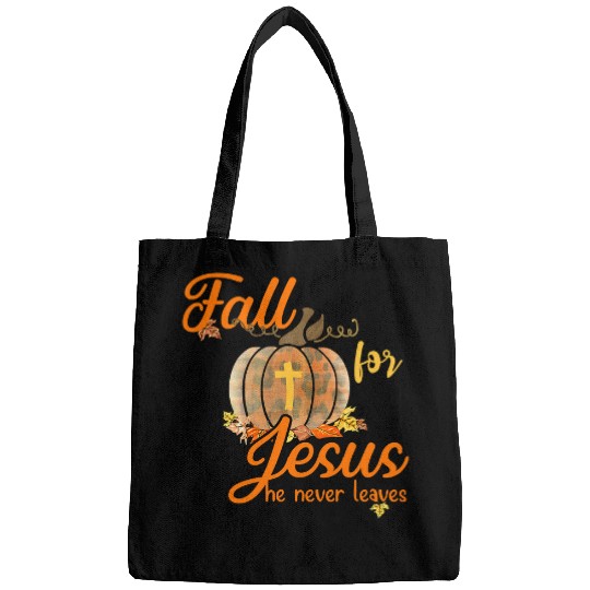 Christian Fall For Jesus He Never Leaves Leopard Pumpkin Christian 250 Bibble Jesus Christ Bags