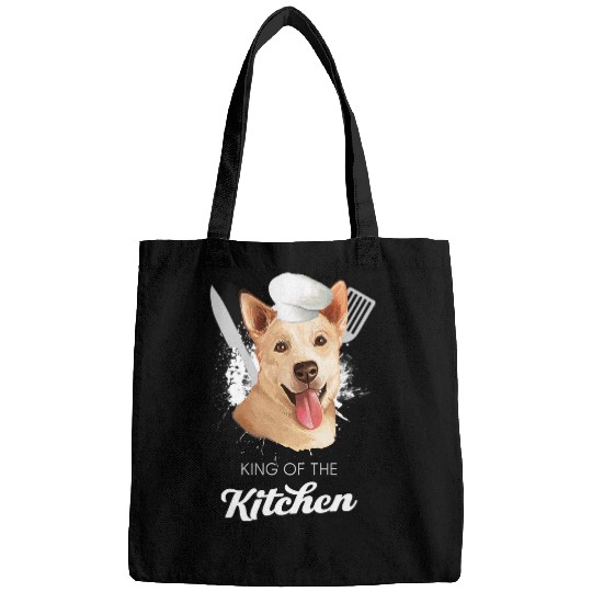 Carolina Dog King of the Kitchen Funny Cooking Dog Chef Bags