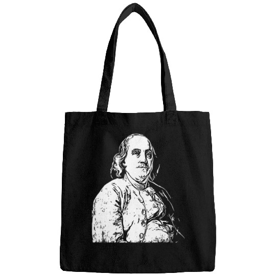 Benjamin Ben Franklin American Revolution Art Tee Bags