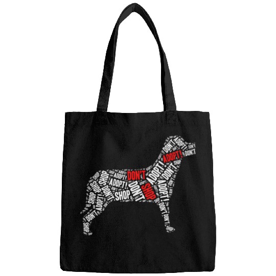 Adopt Dont Shop Pet Adoption illustration Shelter Dog train Bags