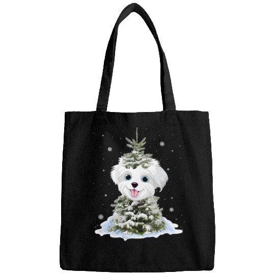 Dog Maltese Christmas Tree Ornaments Snow xmass Pajama Gifts 8 Bags