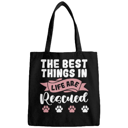 Animal Rescue Dog Rescue Cat Rescue Tee Paw Prints Bags
