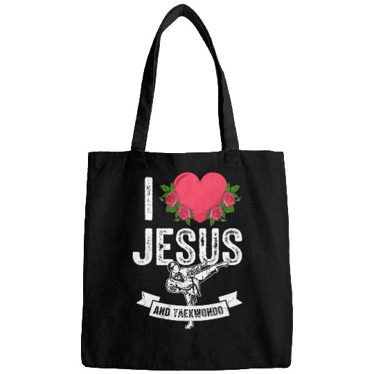 I Love Jesus and Taekwondo Themed Martial Arts Bags