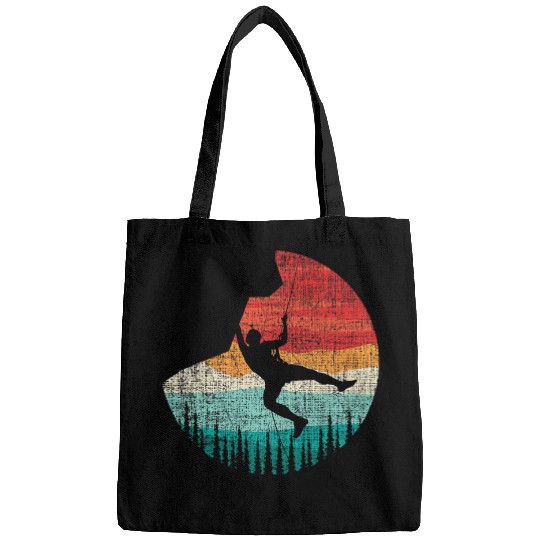 Climbing Climber vintages Retro Rock Climber Rock Climbing Climb Bags