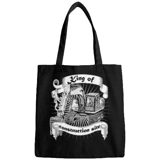 King of construction site excavator construction worker construction site Bags