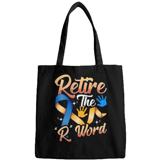 End the R Word Disability Advocacy Down Syndromes Awareness 2 Bags