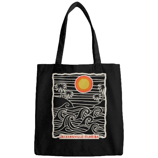 Surf Life 70s 80s Surfing Florida Jacksonville Beach Surf 1 Bags