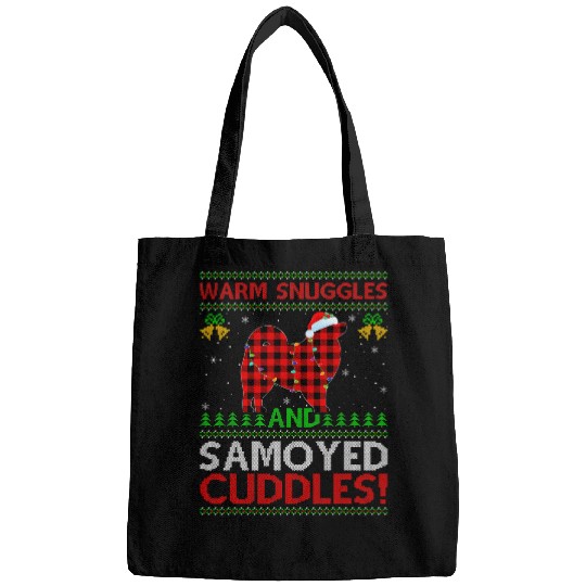 Dog Samoyed Warm Snuggles And Samoyed Cuddles Ugly Samoyed Christmas Bags