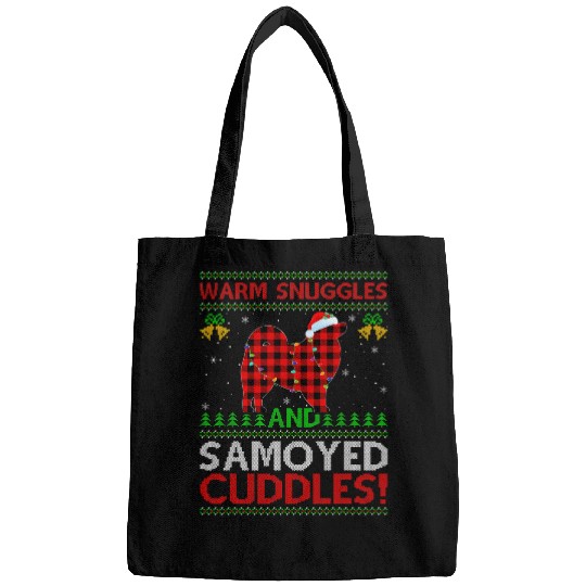 Dog Samoyed Warm Snuggles And Samoyed Cuddles Ugly Samoyed Christmas Bags