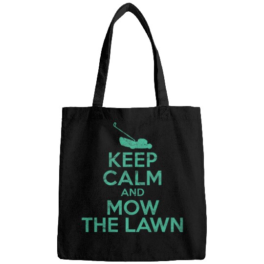 Funny Lawn Mowing Keep Calm And Mow The Lawn Caretaker Bags