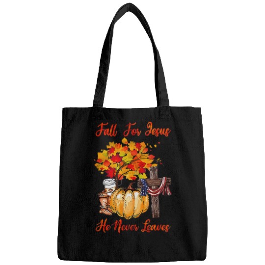 Christian Fall For Jesus He Never Leaves Pumpkins Thanksgiving 173 Bibble Jesus Christ Bags