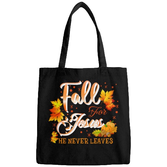 Christian Fall For Jesus He Never Leaves Autumn Christian Prayers 3 Bibble Jesus Christ Bags