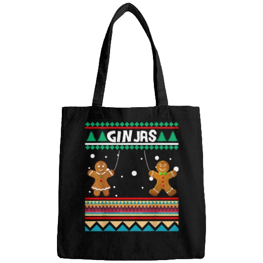Ginjas Gingerbread Man Ninjas Kung Fu Christmas Ninja Bread Bags