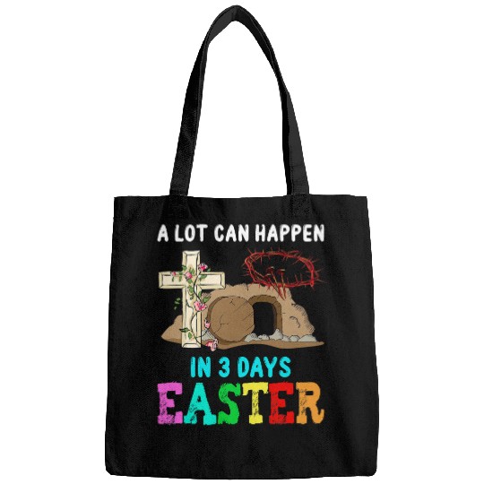 A Lot Can Happen In Three Days Women Men Christian Easter Bags
