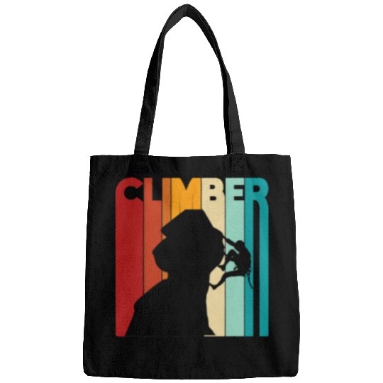 Climbing Climber Rock climbing retro mountain climbing idea Climb Bags