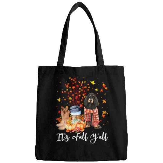 Its Fall Yall Coonhound Dog Pumpkin Fall Autumn319 Bags