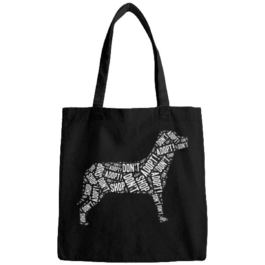 Adopt Dont Shop Pet Adoption illustration Shelter Dog train 1 Bags