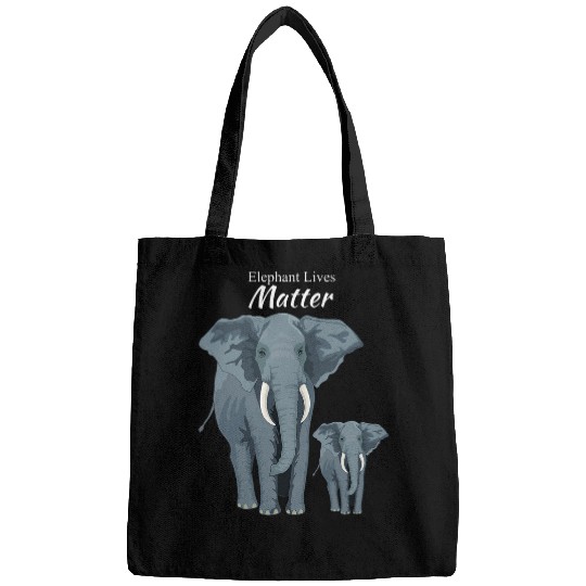 Elephant Lives Endangered Species Art Bags