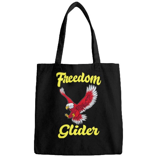 Freedom Glider Funny Bald Eagle Nickname Illustration Outfit Bags