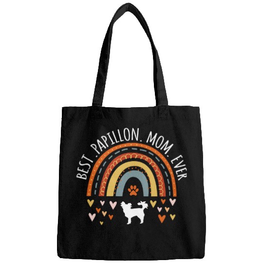 Dog Papillon bests Papillon Mom Ever Rainbow Gifts For Papillon Lover Mama Bags