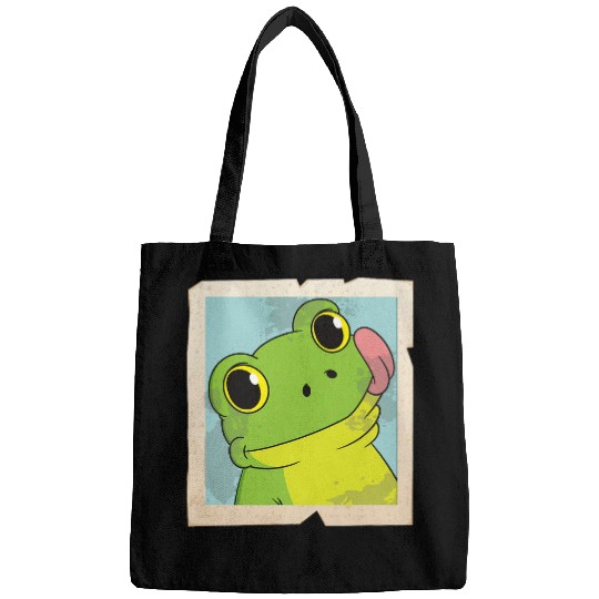 Frog Toad selfie animal self portrait vintages photo Bags