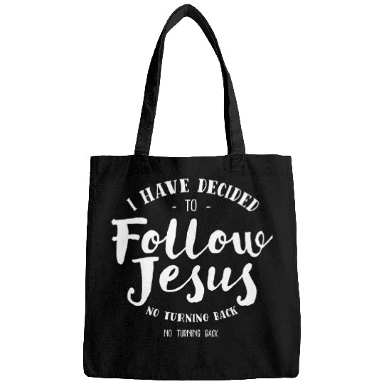 Christian Jesus Christ Christian I Have Decided To Follow Jesus prayer Bible Verse Christ Bags