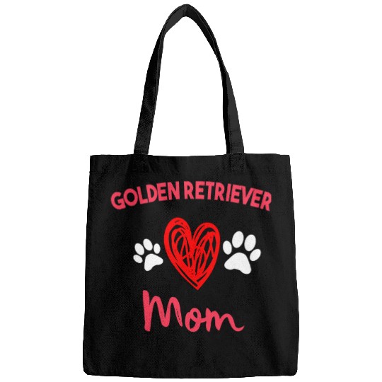 Golden Retriever Mom for Dog Lovers with Paw Prints Bags