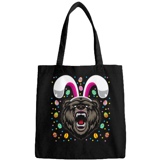 Funny Bear Happy Easter Bunny Bear Funny Animal Christian Cute Bears Bags