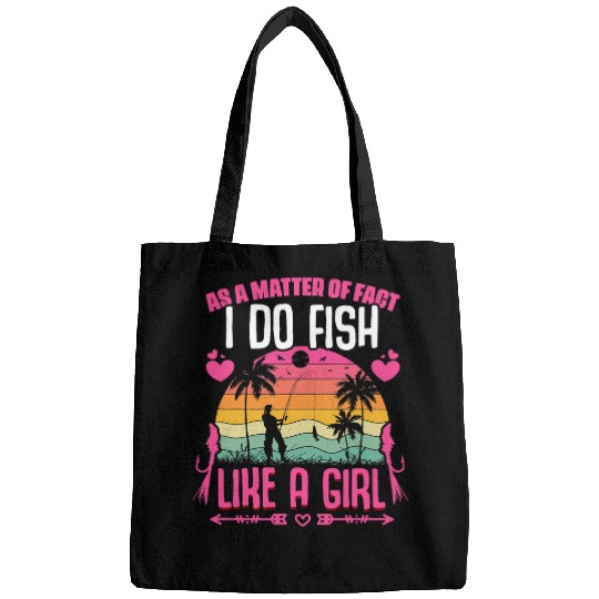 Fishing Do Fish Like Girl Fishing Girl Fisher Rod Fish Fisherman Fisher Bags