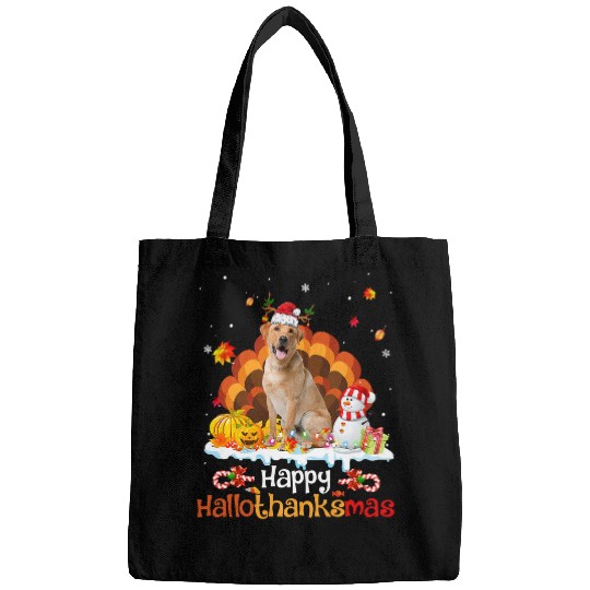Labrador Lab Dog HalloThanksMas Halloween Thanksgiving Christmas Labrador 509 Bags