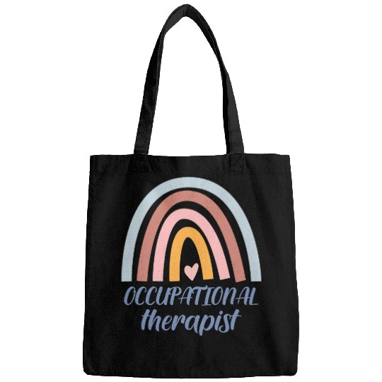 Occupational Therapy Worker OT Boho Rainbow Retro 1 Bags