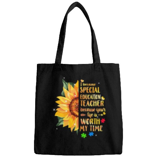 Autism Special Education Teacher Sunflower Neurodiverse Bags