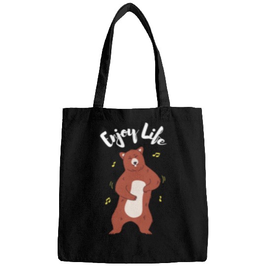 Funny Bear Funny Dancing Grizzly Bear Wildlife And Animal Lovers Cute Bears Bags