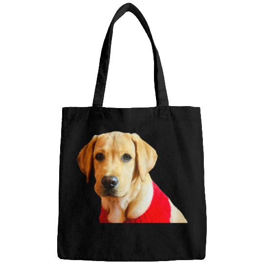 Funny Labrador Lab Dog Yellow Lab Dog Red Sweater Christmas Labrador Retriever Bags