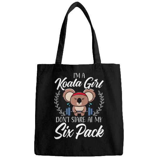 Funny Bear Koala Bear Exercising Weightlifting Cute Bears Bags