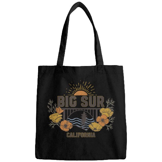 Big Sur californias Poppies Landscape Bags