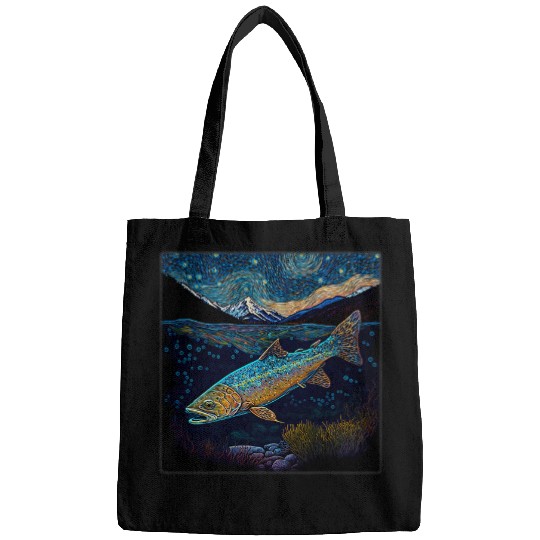 Surrealism Starry Night Cutthroat Trout Bags