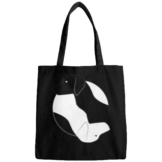 Dog Vizsla Yin Yang Vizsla Funny Dog Symbol Meditation Zen Buddha Bags