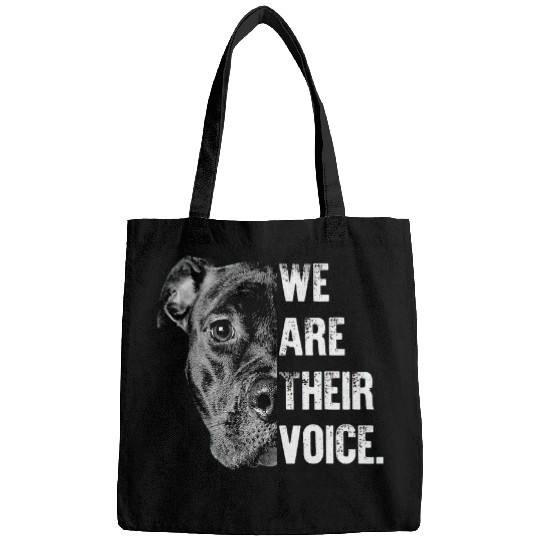 Bully Lover Dog Man Woman Love PitbullWe Are Their Voice 463 Pitbull Dog Bags