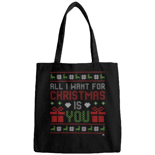 Christmas cross stitch illustration with inscription Bags