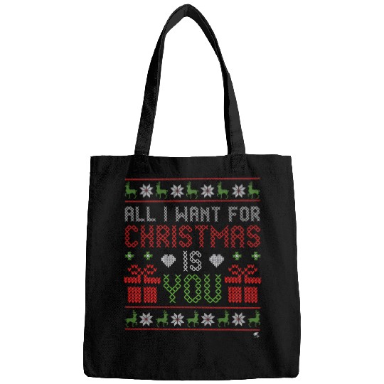Christmas cross stitch illustration with inscription Bags