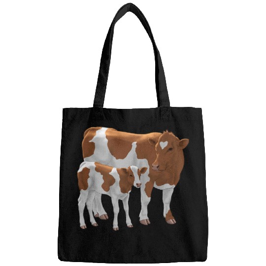 Brown White Guernsey Cow Cute Calf Cattle Farmer Gift Bags