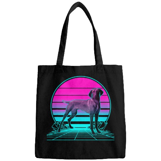 Dog Vizsla vintages Retro Sunset Vizsla 3 Bags