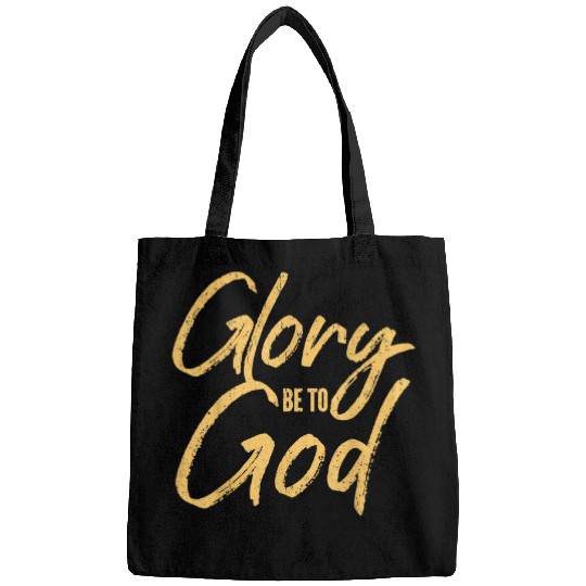 Christian vintages Christian Typography Design Glory Be To God Christ Bags