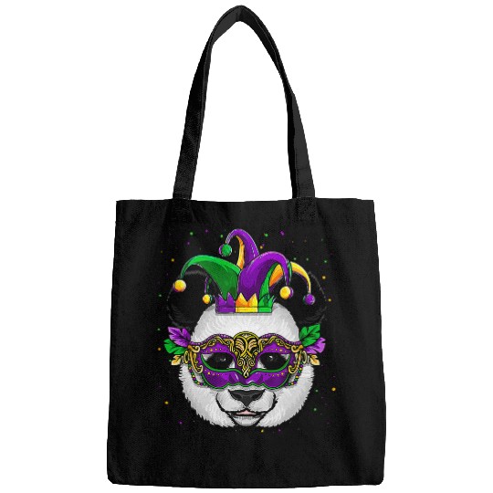 Funny Bear Panda Animal Lover Cute Mardi Gras carnivals Jester Costume Cute Bears Bags